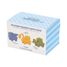 Load image into Gallery viewer, Annabel Trends Silicone Squeezy Bath Toys set of 3- Trucks
