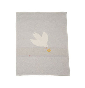 David Fussengger Grey Dove Baby Blanket 90x70cm