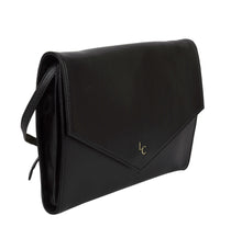 Load image into Gallery viewer, Lund &amp; Co Afton Leather Envelope Clutch- Black
