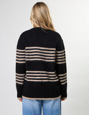 Load image into Gallery viewer, Stella &amp; Gemma Stripe Cardigan- Black Sand
