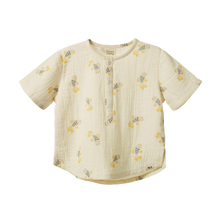 Load image into Gallery viewer, Nature Baby Short Sleeve Caravan Shirt Muslin- Fish Fable Print
