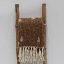 Load image into Gallery viewer, Le Forge Throw Wool Blend Dotty Jaquard- Coffee
