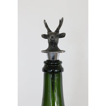 Load image into Gallery viewer, CC Interiors Deer Bottle Stopper in Pewter Finish
