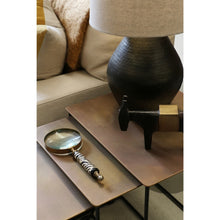 Load image into Gallery viewer, CC Interiors Tangier Lamp with Flax Basket Weave Shade
