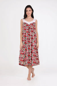 Arabella V-neck Nightie- Floral 4