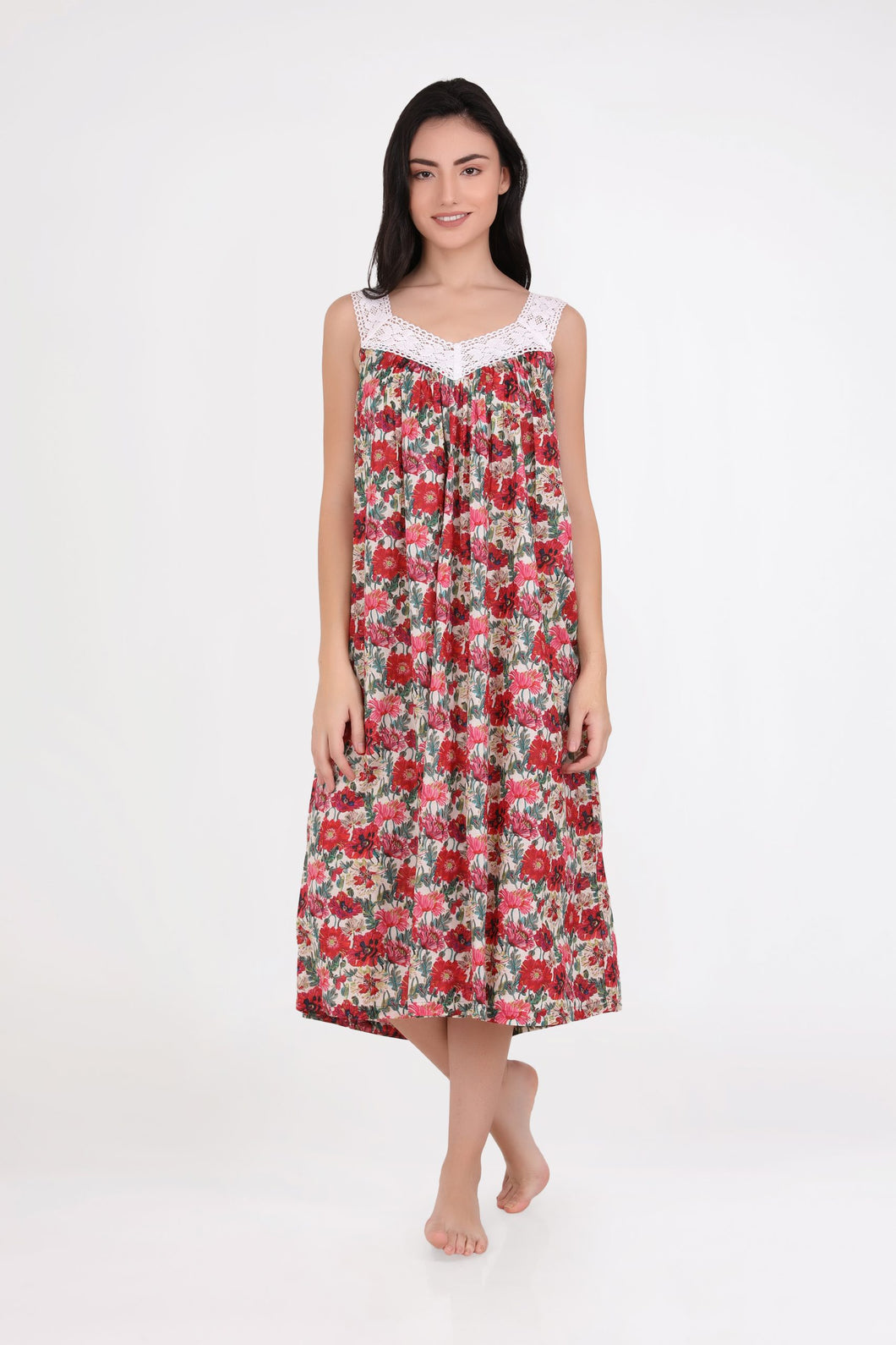 Arabella V-neck Nightie- Floral 4
