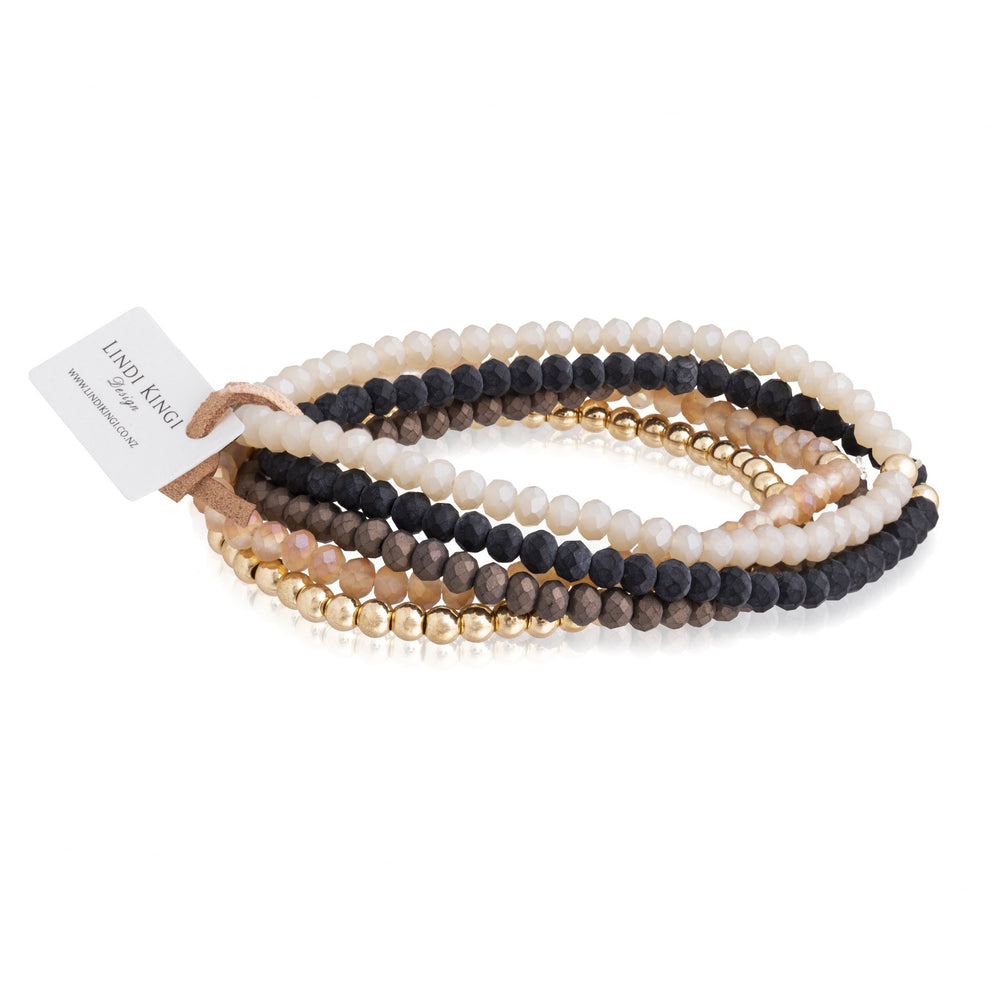 Lindi Kingi Beaded Bracelet set Bronzed