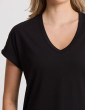 Load image into Gallery viewer, Stella &amp; Gemma Soho Cuff V Tee- Black
