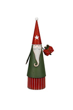 Load image into Gallery viewer, Flower Systems Metal Santa with Gift Green- Small

