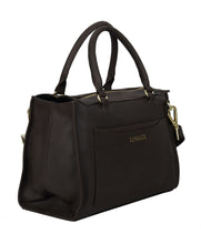 Load image into Gallery viewer, Lund &amp; Co Bjork Medium Leather Tote- Dark Brown
