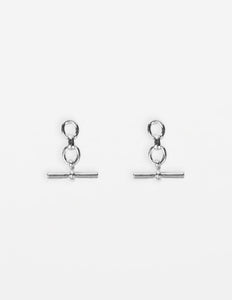 Stella & Gemma Silver Chunky Fob Chain Earrings