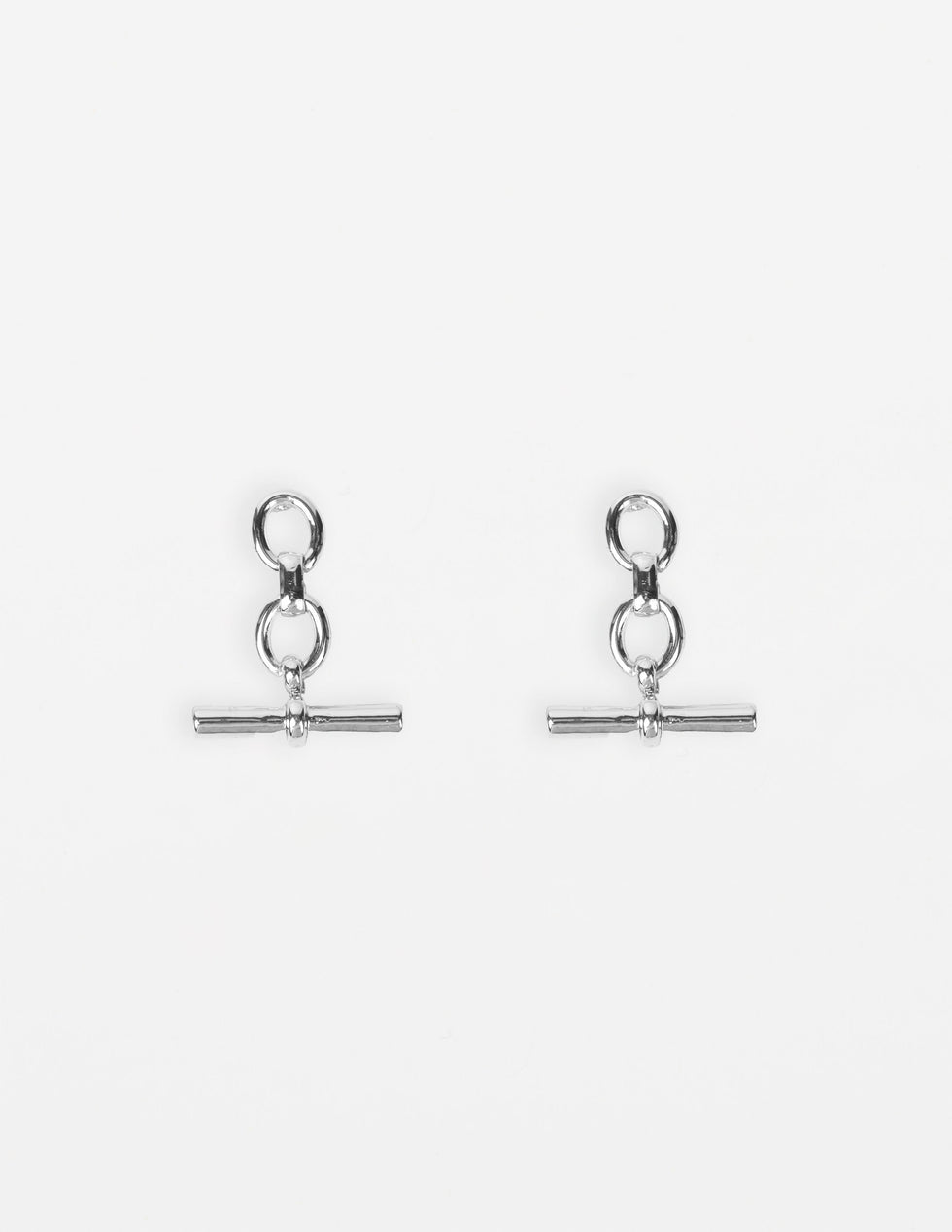 Stella & Gemma Silver Chunky Fob Chain Earrings