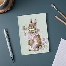 Load image into Gallery viewer, Wrendale Desings A6 Notebook- Head Clover Heels Rabbit

