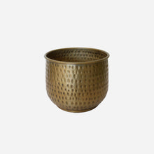 Load image into Gallery viewer, CC Interiors New York Planter in Antique Brass Finish Small
