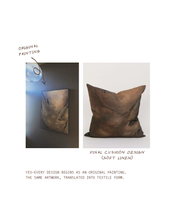 Load image into Gallery viewer, River &amp; Isle Umber Marble Cushion 50x50
