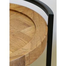 Load image into Gallery viewer, CC Interiors Cairo Trolley with Oak Tray Top &amp; Base with Matte Black Legs
