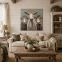 Load image into Gallery viewer, Rembrandt Bad Hair Day- 3 Cows Canvas
