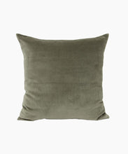 Load image into Gallery viewer, French Country Collections Velvet Cushion Light Olive with Feather Inner

