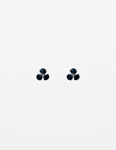 Stella & Gemma Petal Flower Earrings- Black