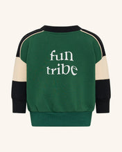 Load image into Gallery viewer, Tiny Tribe Forest Green Fun Tribe Segment Sweater
