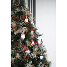 Load image into Gallery viewer, Maytime Velvet Hanging Star Santas
