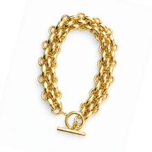 Load image into Gallery viewer, Fabuleux Vous Steel Me Cici Gold Fob Bracelet
