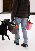 Load image into Gallery viewer, Hinza Large Brown Bag- Green Plastic
