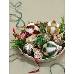 Maytime Majestic Hanging Ball- Gold & White
