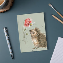 Load image into Gallery viewer, Wrendale Designs A6 Notebook- Busy As A Bee Hedgehog
