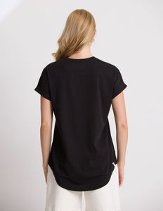 Stella & Gemma Soho Cuff V Tee- Black