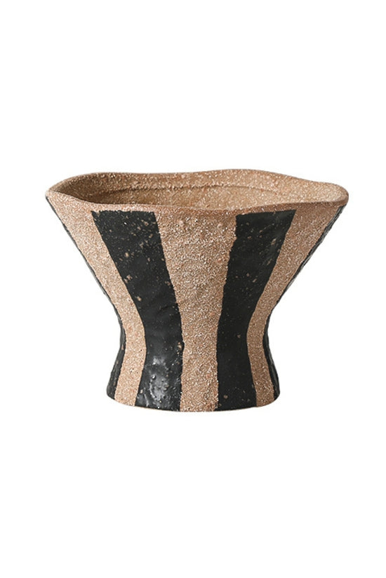 Flower Systems Adorno Compote with Black Stripe Large