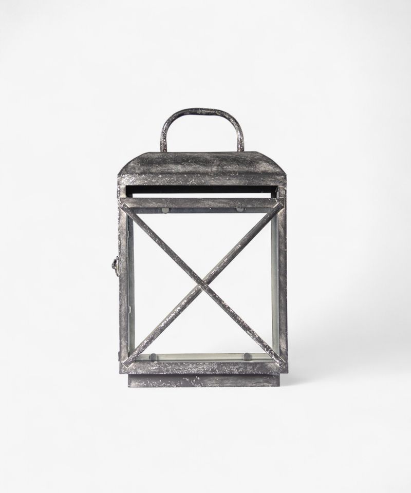 French Country Collections Jardin Lantern Small Aged Grey