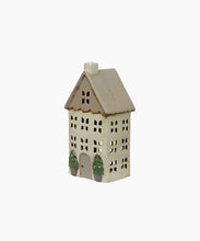 Load image into Gallery viewer, French Country Collections Christmas Tea Light House Stone with Pots Medium
