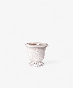 French Country Collections Urn Planter Rustic White Small