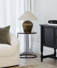Load image into Gallery viewer, French Country Collections Oval Couch Side Table Black
