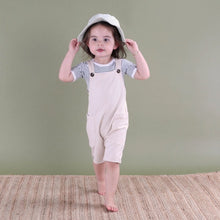 Load image into Gallery viewer, Little Bee By Dimples Sand Cotton Pocket Overalls
