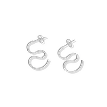 Load image into Gallery viewer, Fabuleux Vous Bijoux Squiggly Silver Stud Earrings
