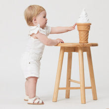 Load image into Gallery viewer, Pretty Brave Baby Criss Cross Sandal in Stone
