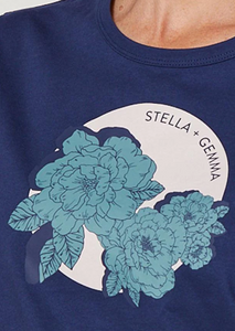 Stella & Gemma Navy Turkish Rosa T-Shirt