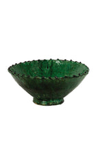 Load image into Gallery viewer, Bianca Lorenne Moroccan Green Zigzag Bowl- Large
