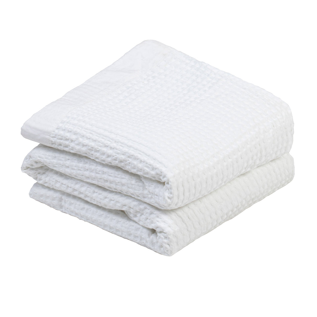 Linens & More Waffle Blanket in White