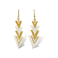 Load image into Gallery viewer, Fabuleux Vous La Fleche White &amp; Yellow Gold Earrings
