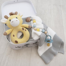 Load image into Gallery viewer, Living Textiles Noah the Giraffe Knitted Rattle
