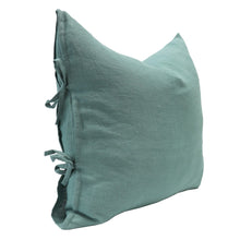 Load image into Gallery viewer, Hawthorne Tully Tie Cushion- Sea Mist
