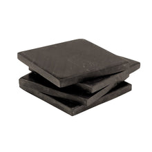 Load image into Gallery viewer, Hawthorne Marble Square Coasters Black- Set of 4
