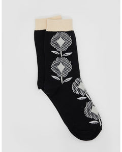 Stella & Gemma Black with Flower Socks
