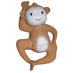 Tikiri My 1st Tikiri Safari Animals- Monkey Natural Rubber Teether Rattle & Bath Toy Gift Box