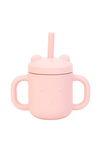 Annabel Trends Silicone Mini Sippi Bear with Handles Blush Pink