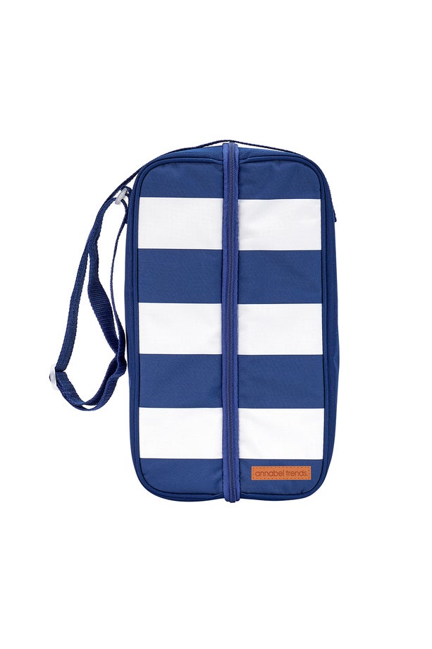 Annabel Trends Picnic Bottle Bag Navy Stripe