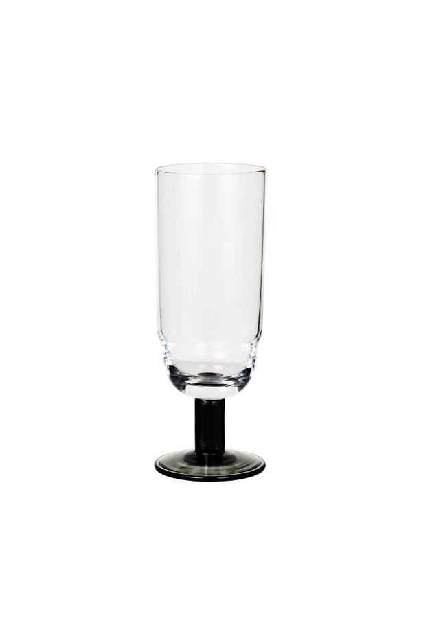 Maytime Broste Nordic Bistro Champagne Glass Clear/ Smoke Stem set of 4